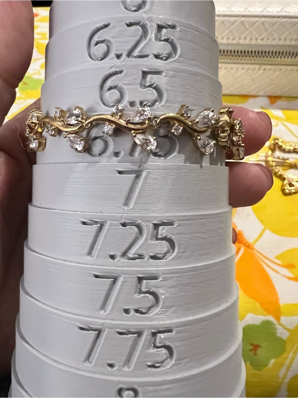 Gold tone Crystal Leaf Link Bracelet - Women's Fashion Jewelry